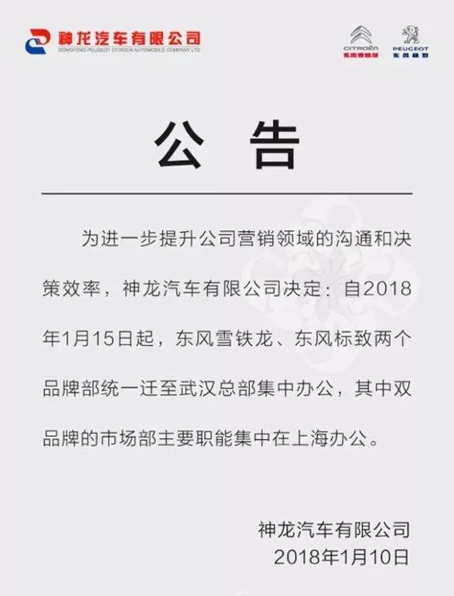东风雪铁龙、东风标致品牌部迁址武汉(图1)